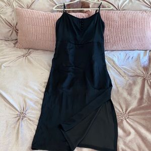 BCBGeneration black slip dress with side slit